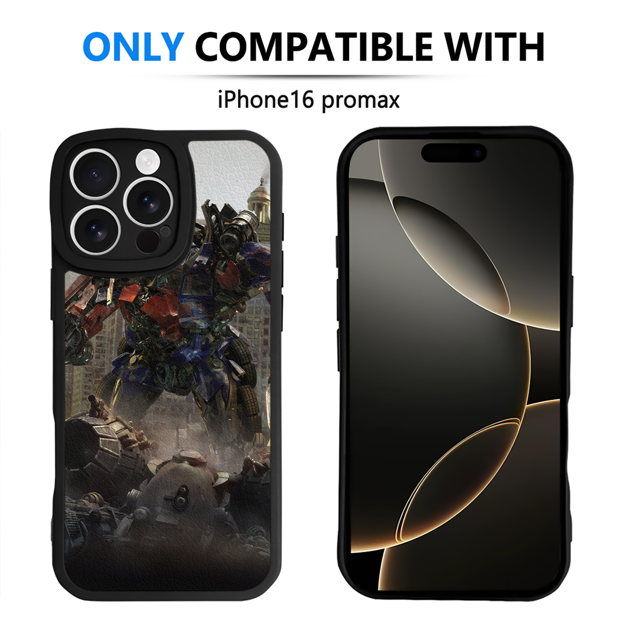 （画像用） Transformers トランスフォーマー 【iPhone 16シリーズ対応】シリコンスマホケース（レザー調） 材質：シリコン